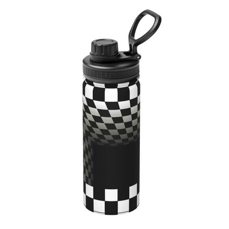 

Ocsxa 3d Black and White Checkerboard Tunnel Print 18oz Stainless Steel Water Bottle Unisex Water Bottle Insulated Sports Water Cup Flask for Cold Water Drinks/Sports/Travel/Car/School