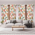 thumbnail image 6 of Pink Botanical Kitchen Curtain for Berdoom Living Room Cafe 72 Inch Length, Summer Botanical Elegant Pastoral Tiers Curtains Light Filtering Drapes Rod Pocket Window Treatment 2 Panels 52"Wx72"L, 6 of 8