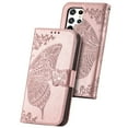 thumbnail image 1 of Samsung Galaxy S22 Ultra Case 6.8" 5G 2022 - Allytech Bling Glitter Butterfly Hand Strap Folding Stand Flip Cover Shell Protective Cards Holder Wallet Case for Samsung Galaxy S22 Ultra - Rosegold, 1 of 7