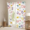 thumbnail image 3 of Homewish Cartoon Heart Print Black Out Curtains,Kawaii Loves Pattern Curtains Pack of 2 (42x63 Each),Colorful Graffiti Bedroom Curtains For Girl,Ultra Soft Home Decor, 3 of 6