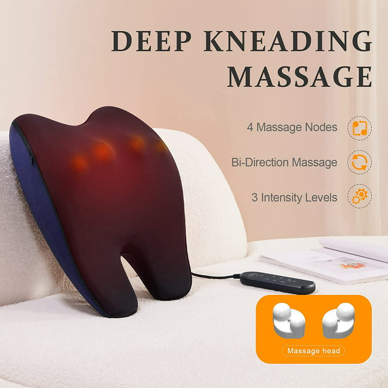 Back Massager with Heat, Electric Massager for Neck and Lower Back, 3D  Kneading Massage Pillow for B…See more Back Massager with Heat, Electric