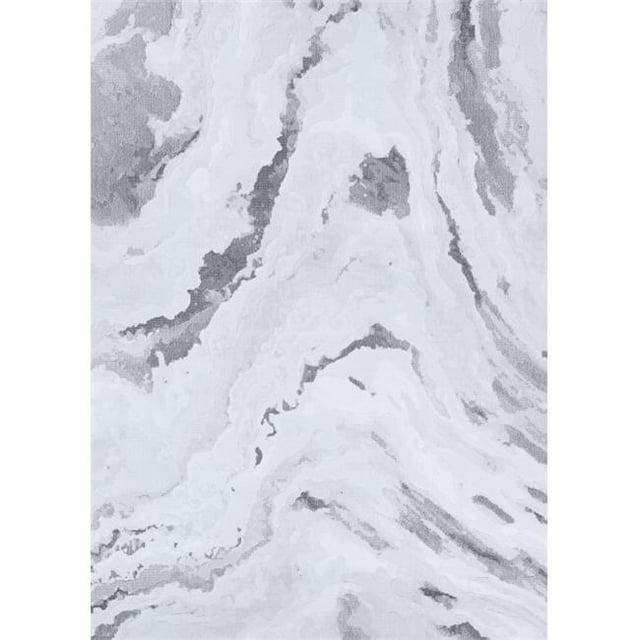Couristan 51610291022710U 2 ft. 2 in. x 7 ft. 10 in. Serenity Abstract Marble Power Loomed Rectangle Runner Rug - Opal & Mushroom
