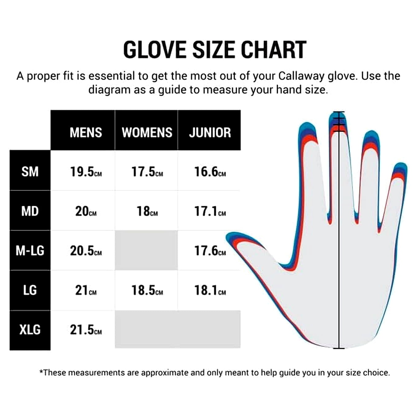 Callaway Weather Spann Mens Golf Glove 2pk Small LH