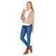 thumbnail image 2 of Chamarra Biker Mujer Cocoa Moda Casual Formal cafe M Incógnita 330819, 2 of 5