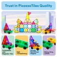thumbnail image 6 of PicassoTiles PT21 2-Piece Magnetic Tile Car & Truck Base Set – Expansion Add-On Compatible with Building Bricks, STEM Construction Toy for Toddlers & Kids Ages 3+, 6 of 10