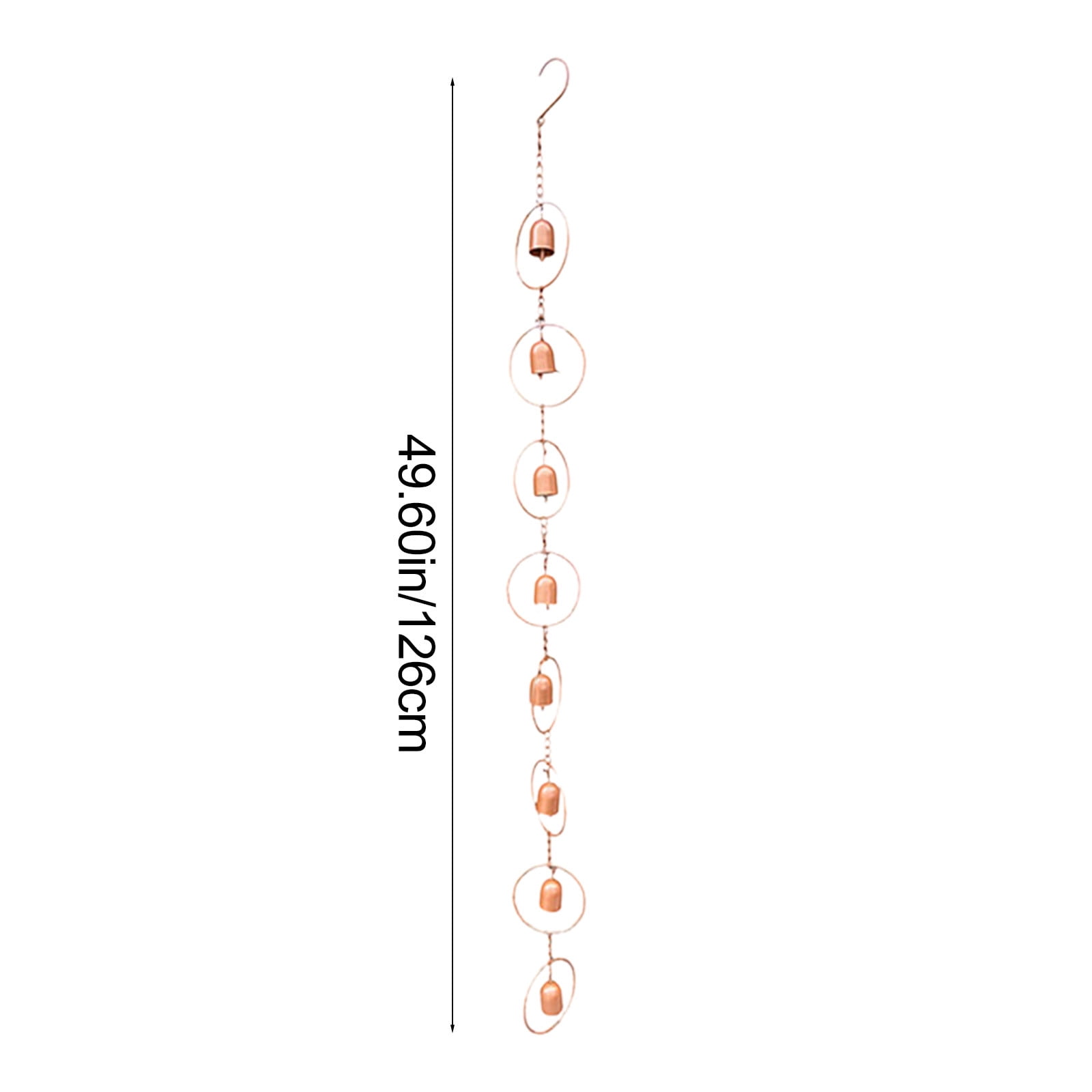 Butterfly Wind Chime Rain Chain for Downspout, Decorative Metal Garden Art with Rust Resistant Antique Gold Finish