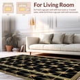 thumbnail image 2 of ODIKA 2'x3' Machine Washable Non-Slip Area Rug, Modern Abstract Shell Patterning High Traffic Rug, Black, 12690, 2 of 7