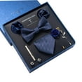 thumbnail image 3 of Set de la corbata de hombres set de la caja de regalo de la moda del novio de la boda del novio de la reunión del novio Estilo C, 3 of 8
