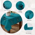 thumbnail image 5 of Teal Marble Table Cloth Waterproof Tablecloths, Turquoise Marble Crack Abstract Modern Art Tablecloth Dining Table Cover for Kitchen Party Tabletop Outdoor, Rectangle Tablecloth 52x70 Inch, 5 of 9
