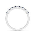 thumbnail image 2 of ANGARA Natural Blue Sapphire and Diamond Semi Eternity Wedding Ring in 14K White Gold for Women (Size-1.5mm) | September Birthstone, Anniversary, Jewelry Gift for Women | Natural Blue Sapphire Ring, 2 of 11