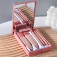 thumbnail image 1 of 5-Pack Mini Travel Portable Box Makeup Brush Set - Essential Brushes for Flawless Makeup Application - Includes Mirror, Loose Powder, Foundation, Eye Shadow, and Lip Blending Brushes for On-The-Go Bea, 1 of 5
