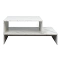 thumbnail image 4 of Kadyn Coffee Table, Center Table, Tea Table,Coffee Table with Unique Architectural Shape,White, 4 of 7