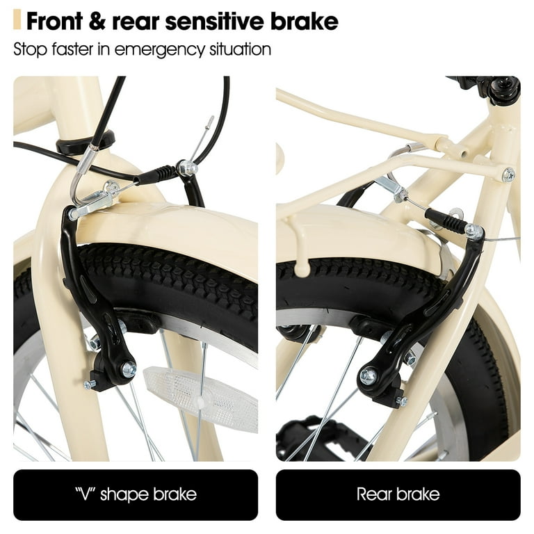 26冊 HILAND 26 inch Complete Beach Cruiser Bike for Adults, 7
