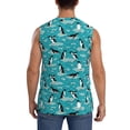 thumbnail image 4 of Balery Penguins On The Ice In The Sea Camisetas sin mangas para hombre, absorbe la humedad y protege contra el mal olor.-3X-Large, 4 of 7