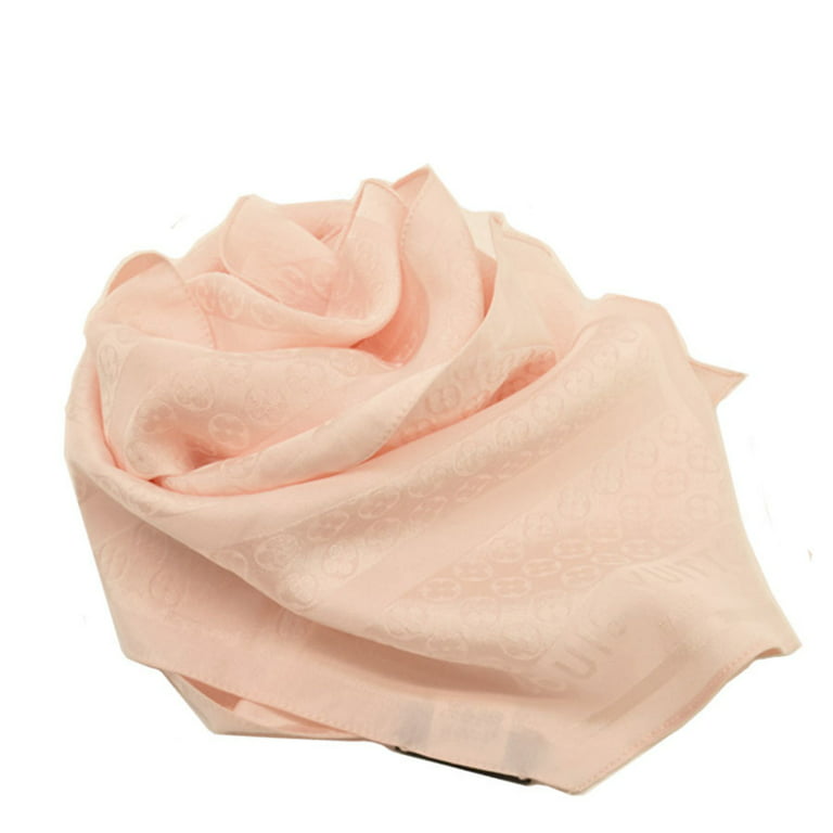 Pre-Owned Louis Vuitton Scarf Pink 100% Silk Ribbon Women's (Good) 