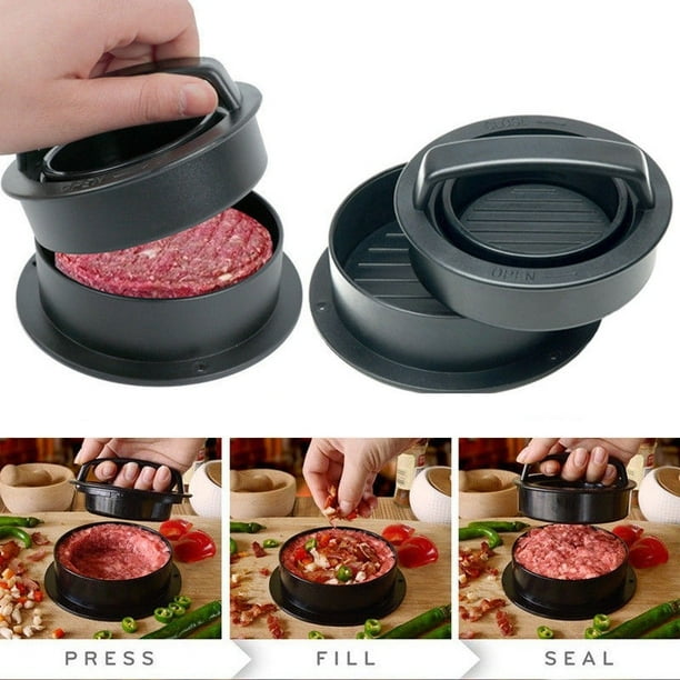 Stuffed Burger Press Hamburgers Grill BBQ Patty Maker Juicy Meat