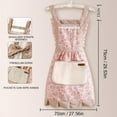 thumbnail image 3 of Aprons for Women with Pockets, Waterproof Apron Kitchen Gardening Apron Floral Aprons for Cooking, Baking, 3 of 4