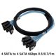 thumbnail image 1 of Cable de datos SATA3.0 SAS Original 4 SATA, 6 SATA, 8 SATA de alta velocidad 6Gbps para disco duro SSD servidor de tarjeta Raid 0,5 M/0,7 M/1M, 1 of 4