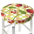 thumbnail image 3 of Fotbe Cherries and Ladybirds Stool Covers Round,Waterproof Round Bar Stool Covers Bar Chair Covers Washable Stool Cushion Slipcover for 12-14 Inch Chair-13 inch, 3 of 7