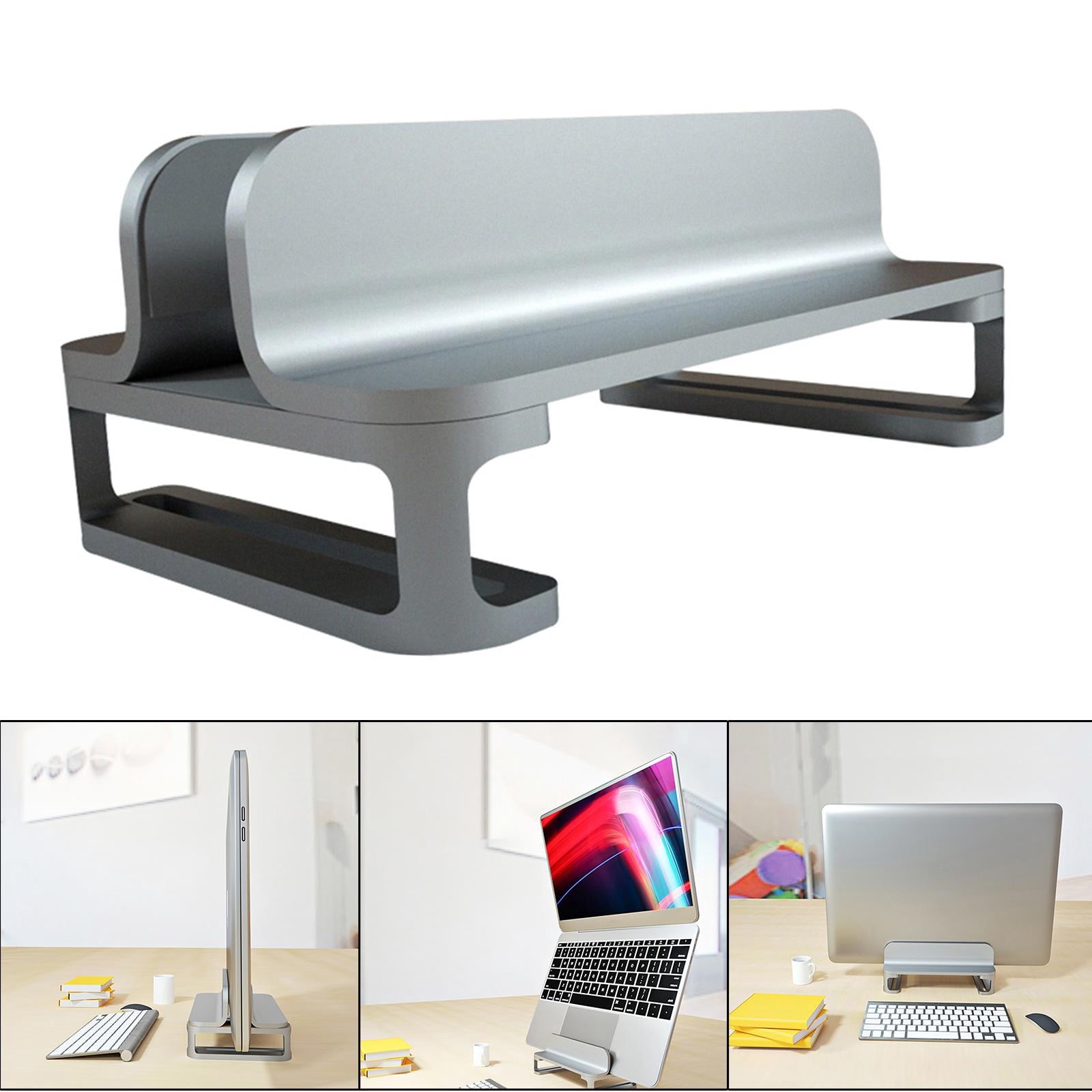 Adjustable Upgraded Bracket Organizer Accessories Space Saving Vertical Laptop Stand Notebook Holder PC Cooling Base for Desks -