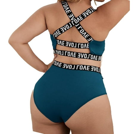 

Print Blue Plus Size Bra & Panty Sets (Women s)