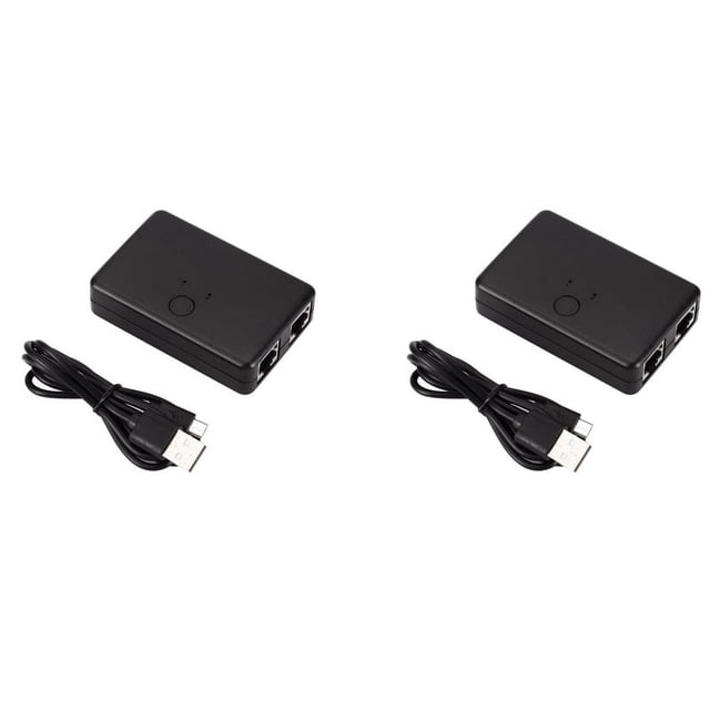 2X Mini 2 Ports Rj45 Hub Lan Commutateur de Réseau Boîte Adaptateur Internet Ethernet Rj45 Séparateur Commutateur
