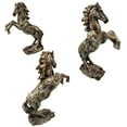 thumbnail image 4 of Urbalabs Carved Wood Look Horse 11 Inch Wild Stallion Statues and Sculptures Horses Ponies Cabin Statue Wood Finish Cabin Home Western Patriotic Decor USA Freedom Flag Deer Sculptures Figurines, 4 of 7