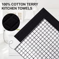 thumbnail image 3 of Simmore 100% Cotton Terry Kitchen Towels, Super Soft Absorbent Dish Towels and Dish Cloths for Kitchen Washing and Drying, 8-Piece Set, 16x28 Inches, Black, 3 of 9