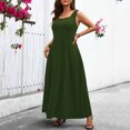 thumbnail image 2 of Sexy Vestido Casual para las Mujeres, Moda de Verano Cuello Cuadrado sin Mangas de Color Sólido para la Playa, la Fiesta Y Diario, 2 of 6