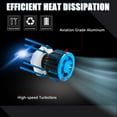 thumbnail image 4 of Xotic Tech H13 9008 Ice Blue 8000K LED Headlight Bulb All-in-one Conversion High Low Beam Kit, 6000LM Super Bright Fog Light Replacement, 4 of 8