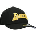thumbnail image 3 of Men's New Era Black Los Angeles Lakers Team Low Profile 59FIFTY Fitted Hat, 3 of 4