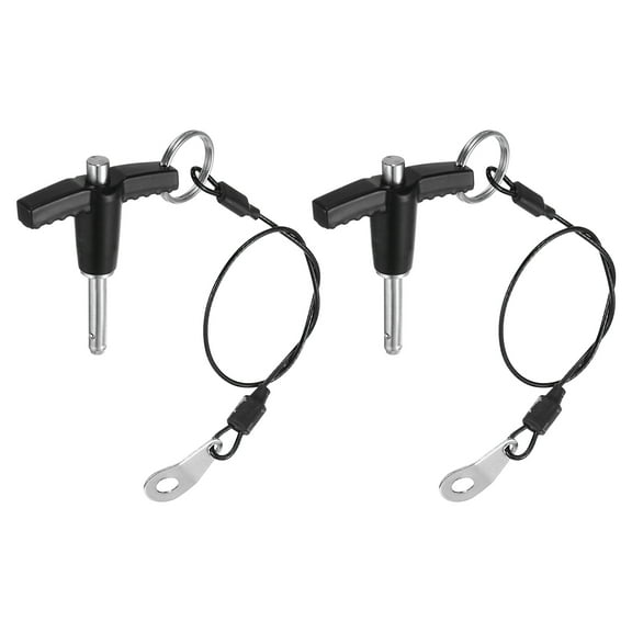 Uxcell 2Pack T Handle Lock Pins, 5mm x 20mm Usage Length Stainless Steel Push-Button Quick Release Pin