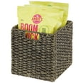 thumbnail image 5 of mDesign Seagrass Woven Kitchen Basket Organizer, Handles, 4 Pack, Black Wash, 5 of 7