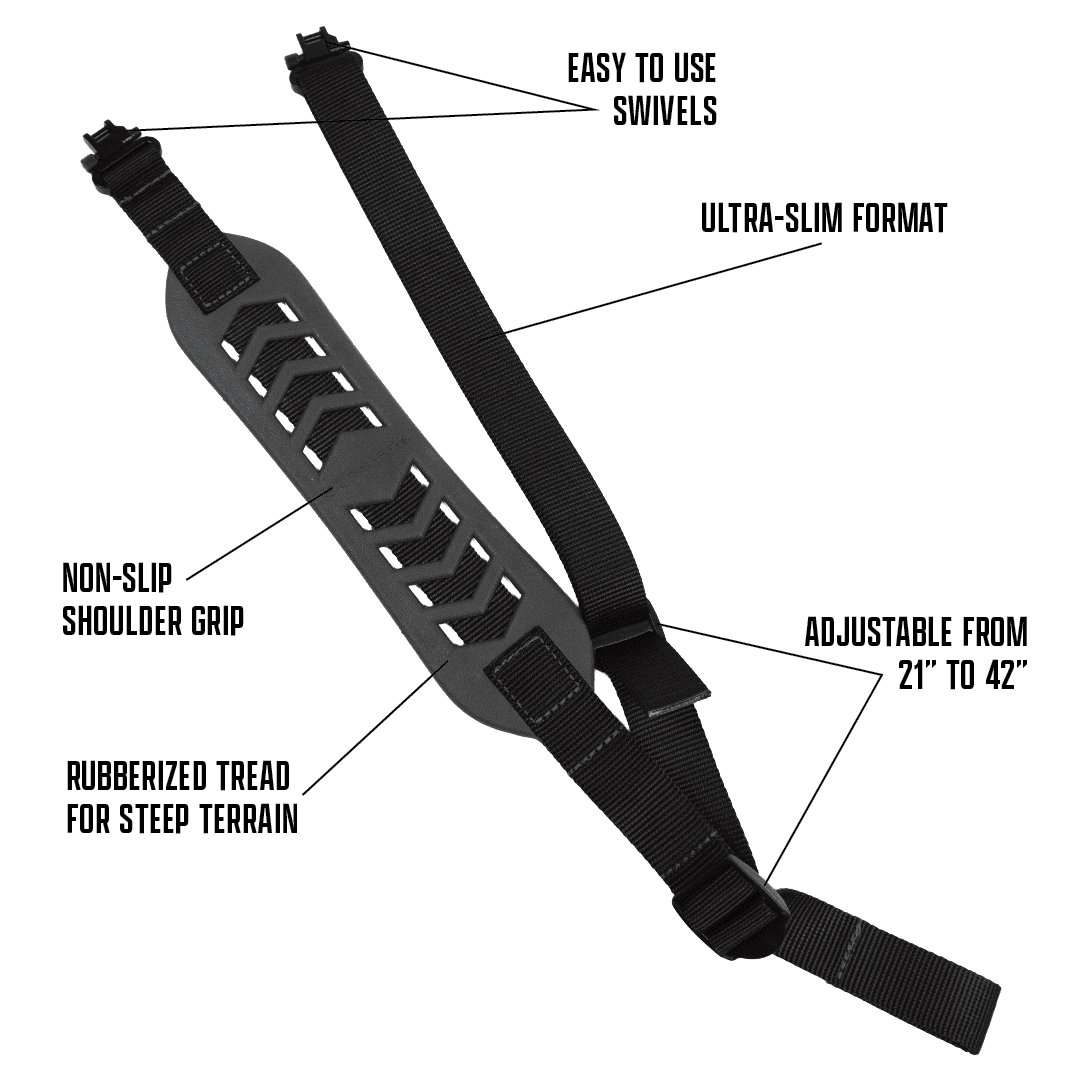Strategy Brand Polyester Bravo Gun Sling, Adjustable from 21" to 42"
