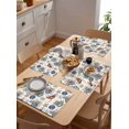 thumbnail image 4 of Summer Ocean Starfish Shell Conch Flower Leaves Placemats Set of 4,Wipeable Washable Table Mats for Dining Tables,Vintage Stamps Place Mats for Kitchen Event Party Tabletop Decor, 4 of 7