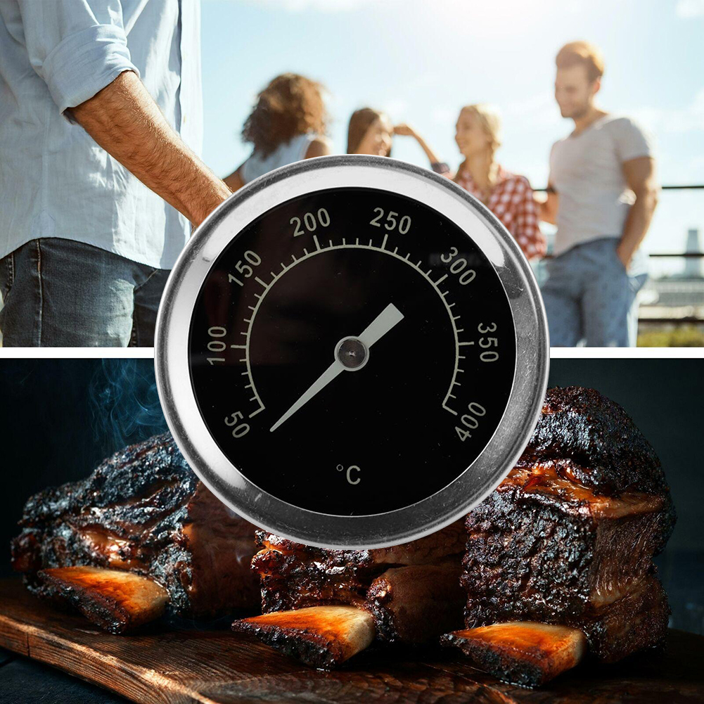 Goodhd Grill Thermometer Stainless Steel Grill Builtin Thermometer Analogue Hood Lid