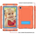 thumbnail image 3 of Dteck Case for Samsung Galaxy Tab A7 10.4" SM-T500 T505 (2020 Released) 10.4-inch,Shockproof Kickstand Armor 3-Layer Protection Rubber Hybrid PC Back without Screen Protector Cover,Orange+Blue, 3 of 6
