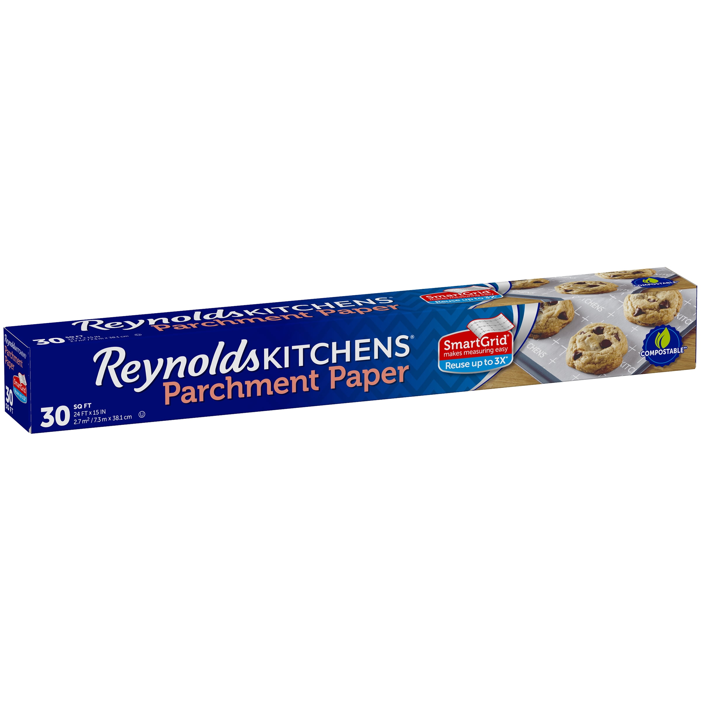 45 Square Feet Reynolds Kitchens Parchment Paper Roll with SmartGrid 