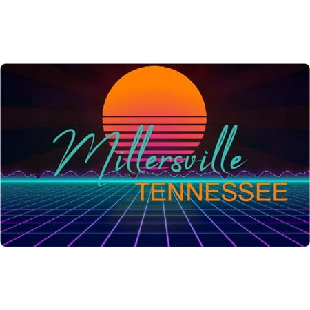 

Millersville Tennessee 4 X 2.25-Inch Fridge Magnet Retro Neon Design