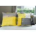 thumbnail image 7 of Ambesonne Modern Throw Pillow Cover 4 Pack, Abstract Grunge Squares Art, 20", Yellow and Grey, 7 of 7