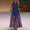 Blue, variant on SMihono Summer Boho Maxi Dress for Women Plus Size Women's Retro Style Fashion Printed Sleeveless Loose V Neck Long Dress Beach Swing Sundress