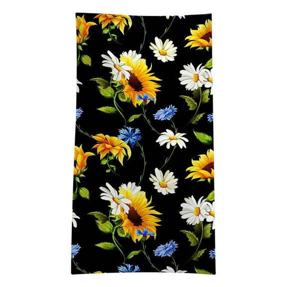 JikouIivo Microfiber Sunflower Floral Beach Towel for Women Girls Adults, 30”X60” Oversized Lightweight Pool Swim Bath Shower Towel, Thin Quick Dry Sand Proof Beach Towel Clearance Sunflower Gifts