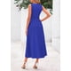 thumbnail image 2 of Vestido PRETTYGARDEN sin mangas línea A plisado midi azul talla L, 2 of 8