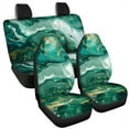 thumbnail image 5 of Jeiento Green Marble Print Car Seat Covers Full Set of 4 Car Front Rear Seat Covers Interior Auto Decoration High Bucket Seat Covers Back Seat Protector Car Accessory for SUV Truck Van, 5 of 7