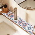 thumbnail image 2 of Yayeee Faucet Mat for Kitchen Sink 30" Diatomite Long Splash Guard Pad, Navy Blossom Mosaic, 2 Pack, 2 of 7