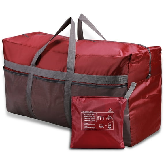 REDCAMP Extra Large 31'' Duffle Bag 96L Wine Lightweight, Waterproof Travel Duffel Bag Foldable for Men Women