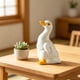 thumbnail image 5 of Figura de pájaro de cerámica: una adorable mini escultura con acabado brillante para decorar escritorios, estanterías, jardines y baños | Pequeña estatua encantadora con propiedades curativas, 5 of 5
