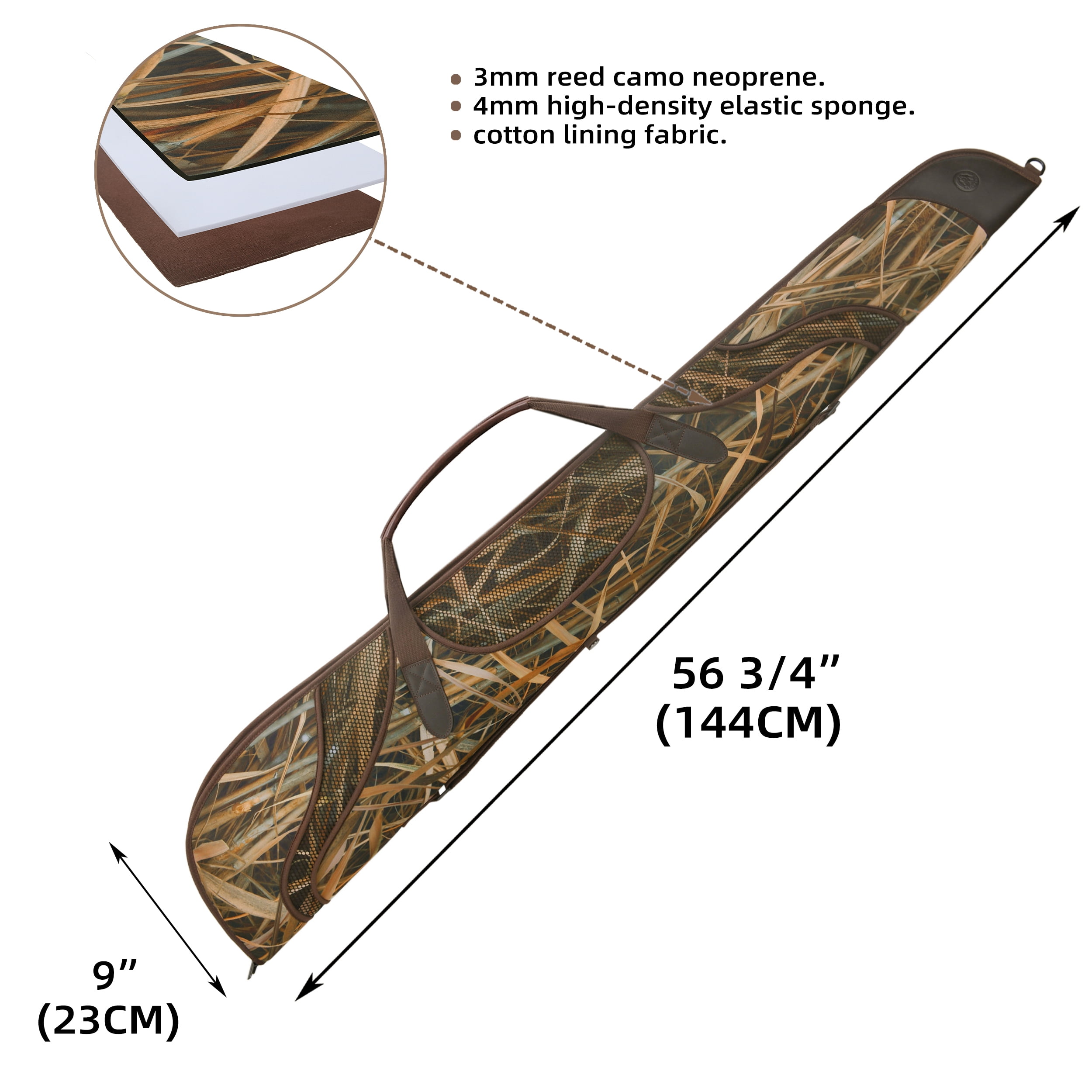 WAYNE'S DOG 44" / 56" Scoped Rifle & Shotgun Soft Case, Camo Gun Storage Bag, Durable