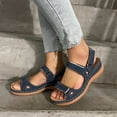 thumbnail image 6 of Jsaierl Orthopedic Sandals for Women Dressy Summer, Wide Stripe Shoes Lightweight Beach Roman Sandals Casual Shoes Size 9.5, 6 of 6