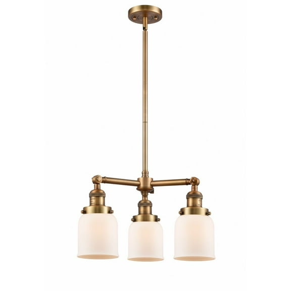 Innovations Lighting 207 Small Bell Small Bell 3 Light 19" Wide Chandelier - White